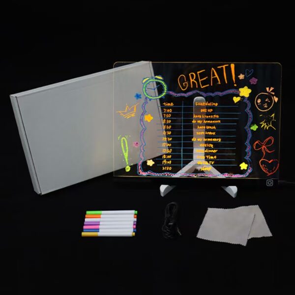 Acrylic fluorescent LED light board, luminous writing message board, billboard, whiteboard, drawing board can be erased - Image 7